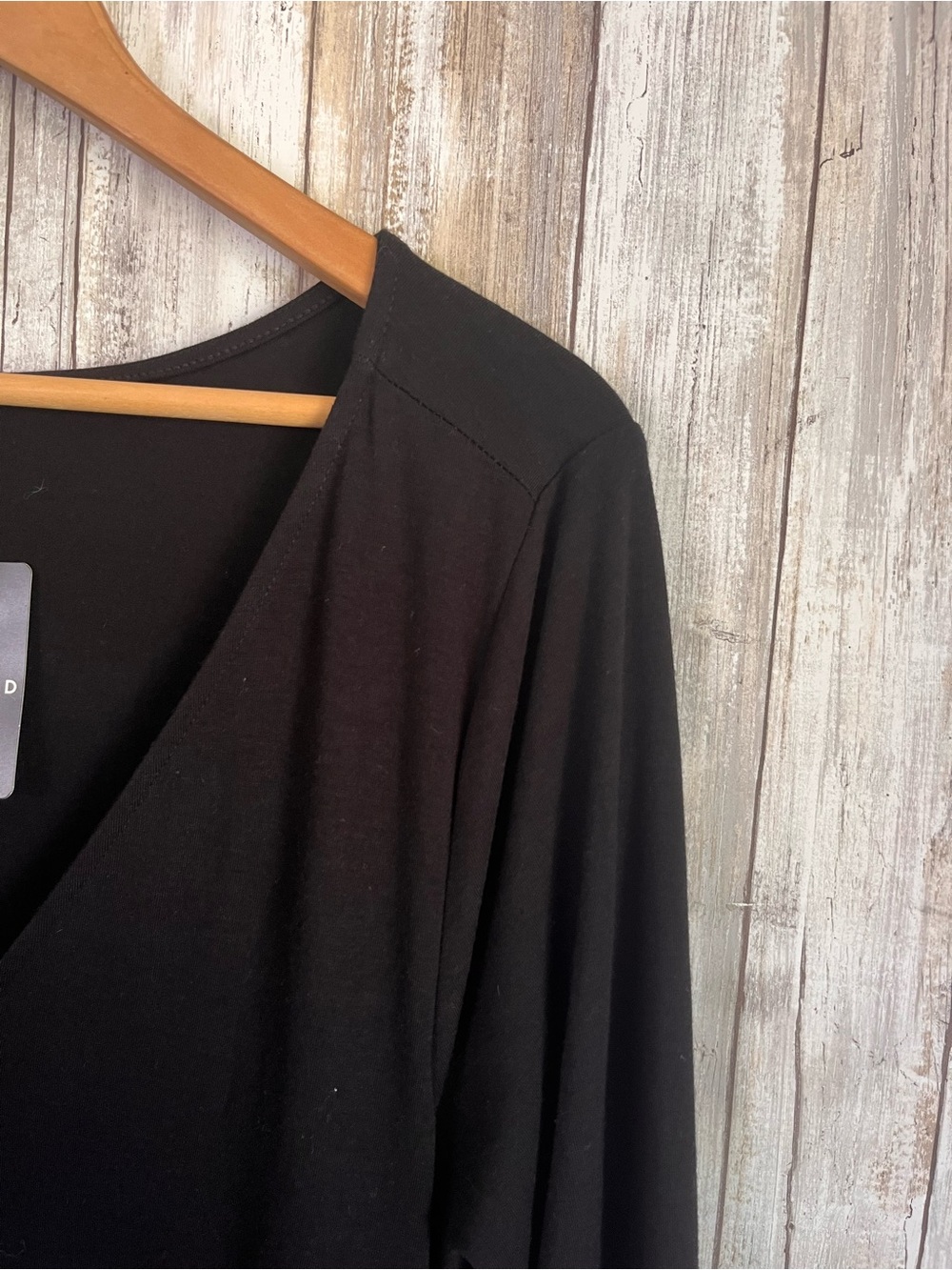 NWT Torrid Shirred Jersey Bodycon Midi Dress Black Ruched Size 1 14/16 - Picture 3 of 6